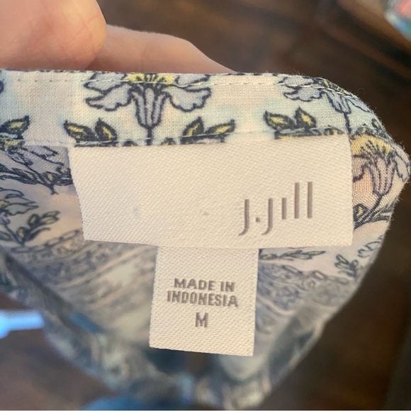 J. Jill • Blue Patterned Lightweight Swimsuit Tunic Coverup • Size M - Picture 6 of 7